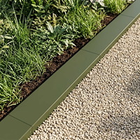 vidaXL Topprofil för rabattkant 10 st 100 x 20 x 5 cm Stål Olivgrön