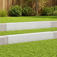 vidaXL Topprofil för rabattkant 2 st 100 x 5 x 15 cm Stål Vit