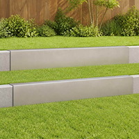 vidaXL Topprofil för rabattkant 2 st 100 x 5 x 15 cm Rostfritt stål