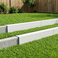 vidaXL Topprofil för rabattkant 10 st 100 x 6 x 15 cm Stål Vit