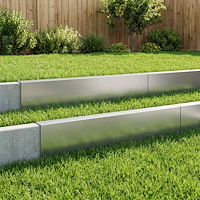 vidaXL Topprofil för rabattkant 10 st 100 x 6 x 15 cm