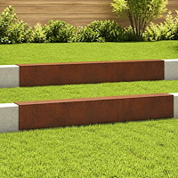 vidaXL Topprofil för rabattkant 2 st 100 x 6 x 15 cm