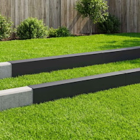 vidaXL Topprofil för rabattkant 10 st 100 x 15 x 15 cm Stål Svart
