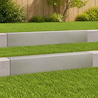 vidaXL Topprofil för rabattkant 2 st 100 x 15 x 15 cm Rostfritt stål