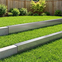vidaXL Topprofil för rabattkant 10 st 100 x 15 x 15 cm