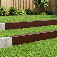 vidaXL Topprofil för rabattkant 10 st 100 x 15 x 15 cm