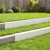 vidaXL Topprofil för rabattkant 10 st 100 x 20 x 15 cm Stål Vit