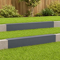 vidaXL Topprofil för rabattkant 2 st 100 x 20 x 15 cm Stål Antracit