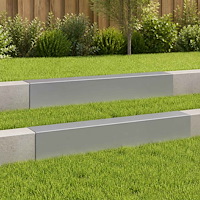 vidaXL Topprofil för rabattkant 2 st 100 x 20 x 15 cm