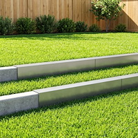 vidaXL Topprofil för rabattkant 10 st 100 x 20 x 15 cm