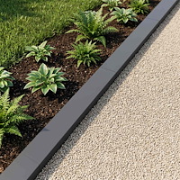 vidaXL Topprofil för rabattkant 20 st 100 x 10 x 5 cm Stål Antracit