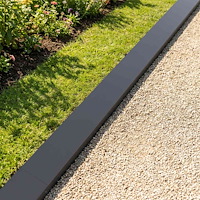 vidaXL Topprofil för rabattkant 10 st 100 x 15 x 5 cm Stål Antracit