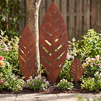 vidaXL Trädgårdspinne 3 st 116,5 x 35 x 3 cm Väderbeständig stål