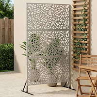 vidaXL Avskärmningsskärm 100 x 50 x 180 cm Galvaniserat stål Silver