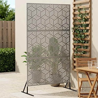 vidaXL Avskärmningsskärm 100 x 50 x 180 cm Galvaniserat stål Silver