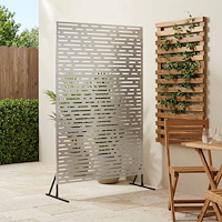 vidaXL Avskärmningsskärm 100 x 50 x 180 cm Rostfritt stål Silver