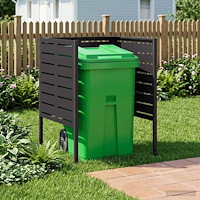 vidaXL Soptunneskärm 85 x 85 x 113 cm Stål Svart