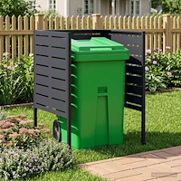 vidaXL Soptunneskärm 85 x 85 x 113 cm Stål Antracit