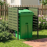 vidaXL Soptunneskärm 85 x 85 x 113 cm Stål Olivgrön
