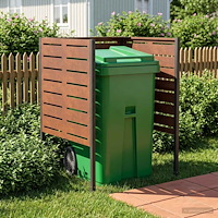 vidaXL Soptunneskärm 85 x 85 x 113 cm Väderbeständig stål Rostig