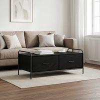 vidaXL Kaffeebord Svart ek 99,5 x 49 x 41 cm Konstruerat trä