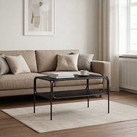 vidaXL Sidobord Svart ek 100 x 50 x 46 cm Konstruerat trä