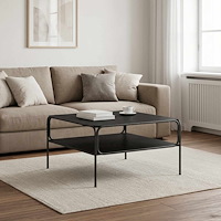 vidaXL Sidobord Svart ek 100 x 50 x 46 cm Konstruerat trä