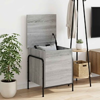 vidaXL Förvaringslåda Grå Sonoma 80 x 40 x 49,5 cm Konstruerat trä