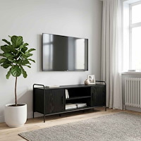 vidaXL TV-skåp 119 x 33 x 50 cm Svart ek