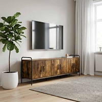 vidaXL TV-skåp 146 x 33 x 50 cm Rökt ek Konstruerat trä