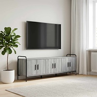 vidaXL TV-skåp 146 x 33 x 50 cm Grå Sonoma Konstruerat trä