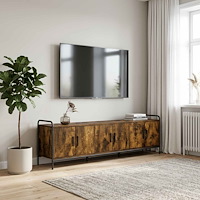 vidaXL TV-skåp 146 x 33 x 50 cm Rökt ek Konstruerat trä