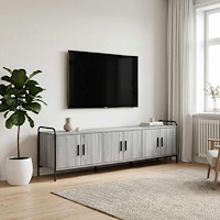vidaXL TV-skåp 146 x 33 x 50 cm Grå Sonoma Konstruerat trä