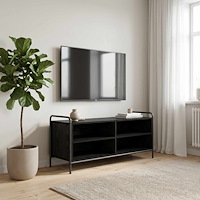 vidaXL TV-skåp 140 x 39,5 x 50 cm Svart ek Konstruerat trä