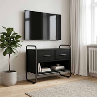 vidaXL TV-skåp 60 x 30 x 50 cm Svart ek Konstruerat trä