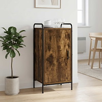 vidaXL Sideboard Rökt ek 97 x 33 x 81 cm Konstruerat trä