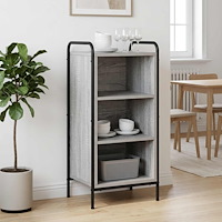 vidaXL Sideboard Grå Sonoma 97 x 33 x 81 cm Konstruerat trä