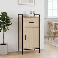 vidaXL Sideboard Sonoma-ek 97 x 33 x 81 cm Konstruerat trä
