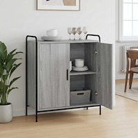 vidaXL Sideboard Grå Sonoma 97 x 33 x 81 cm Konstruerat trä