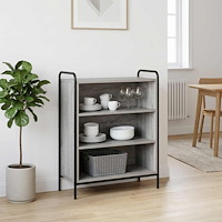 vidaXL Sideboard Grå Sonoma 97 x 33 x 81 cm Konstruerat trä