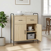 vidaXL Sideboard Sonoma-ek 97 x 33 x 81 cm Konstruerat trä
