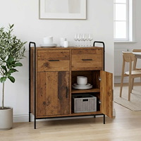 vidaXL Sideboard Gammalt trä 97 x 33 x 81 cm Konstruerat trä