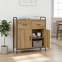 vidaXL Sideboard Artisan-ek 97 x 33 x 81 cm Konstruerat trä