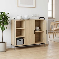 vidaXL Sideboard Sonoma-ek 97 x 33 x 81 cm Konstruerat trä