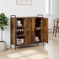 vidaXL Sideboard Rökt ek 97 x 33 x 81 cm Konstruerat trä