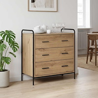 vidaXL Lådans skåp Artisan-ek 70 x 39,5 x 71 cm Konstruerat trä