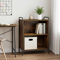 vidaXL Bokskåp 80 x 33 x 80 cm Konstruerat trä Rökt ek