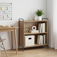 vidaXL Bokskåp 80 x 33 x 80 cm Konstruerat trä Artisan-ek