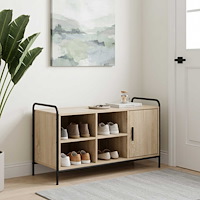vidaXL Skoskåp 100 x 39,5 x 55,5 cm Konstruerat trä Sonoma-ek