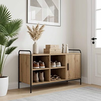 vidaXL Skoskåp 100 x 39,5 x 55,5 cm Konstruerat trä Artisan-ek